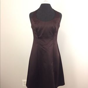 David’s Bridal Halter Dress - Truffle Brown NWT
